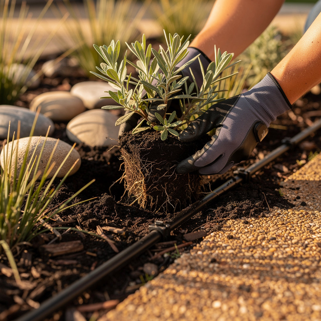 Surf and Turf Landscapes project gallery showcasing sustainable turf removal and native plant installations in San Diego