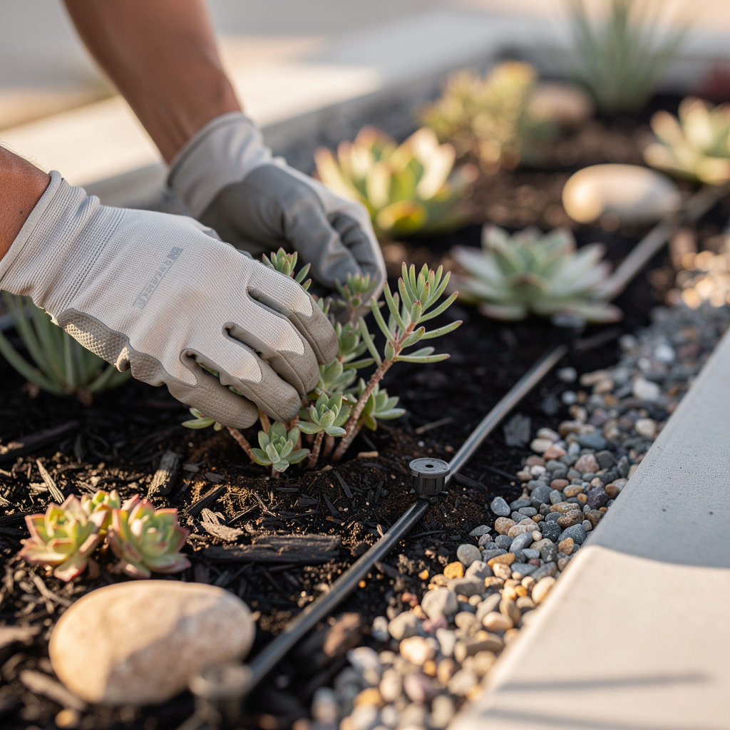 Surf and Turf Landscapes portfolio showcasing a completed sustainable landscaping project with native plants in San Diego